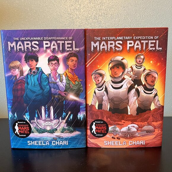 Set of 2 Mars Patel Sci-fi Adventure Middle School Book Series by Sheela Chari - Picture 1 of 14